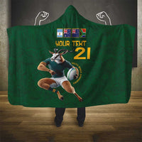 South Africa Rugby Custom Hooded Blanket Glory Be To Springboks - Wonder Print Shop