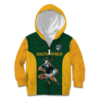 South Africa Rugby Custom Kid Hoodie Glory Be To Springboks - Wonder Print Shop