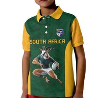 South Africa Rugby Custom Kid Polo Shirt Glory Be To Springboks - Wonder Print Shop