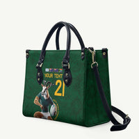 South Africa Rugby Custom Leather Bag Glory Be To Springboks - Wonder Print Shop
