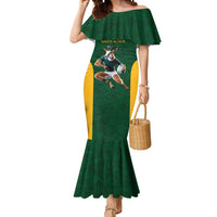 South Africa Rugby Custom Mermaid Dress Glory Be To Springboks - Wonder Print Shop