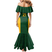 South Africa Rugby Custom Mermaid Dress Glory Be To Springboks - Wonder Print Shop