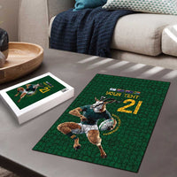 South Africa Rugby Custom Puzzle Glory Be To Springboks - Wonder Print Shop