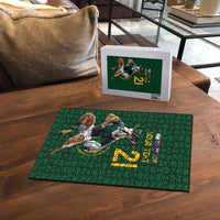 South Africa Rugby Custom Puzzle Glory Be To Springboks - Wonder Print Shop