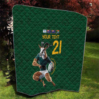 South Africa Rugby Custom Quilt Glory Be To Springboks - Wonder Print Shop
