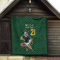 South Africa Rugby Custom Quilt Glory Be To Springboks - Wonder Print Shop