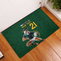 South Africa Rugby Custom Rubber Doormat Glory Be To Springboks - Wonder Print Shop