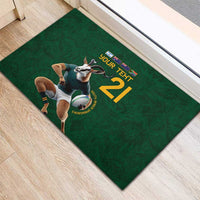 South Africa Rugby Custom Rubber Doormat Glory Be To Springboks - Wonder Print Shop