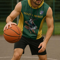 South Africa Rugby Custom Sleeveless Hoodie Glory Be To Springboks - Wonder Print Shop