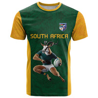 South Africa Rugby Custom T Shirt Glory Be To Springboks - Wonder Print Shop