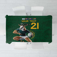 South Africa Rugby Custom Tablecloth Glory Be To Springboks - Wonder Print Shop