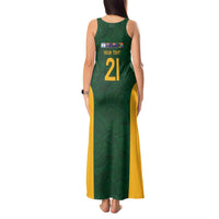 South Africa Rugby Custom Tank Maxi Dress Glory Be To Springboks - Wonder Print Shop