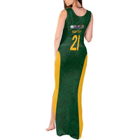 South Africa Rugby Custom Tank Maxi Dress Glory Be To Springboks - Wonder Print Shop