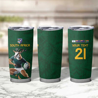 South Africa Rugby Custom Tumbler Cup Glory Be To Springboks - Wonder Print Shop