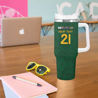 South Africa Rugby Custom Tumbler With Handle Glory Be To Springboks - Wonder Print Shop