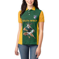 South Africa Rugby Custom Women Polo Shirt Glory Be To Springboks - Wonder Print Shop