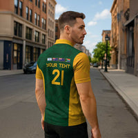 South Africa Rugby Custom Zipper Polo Shirt Glory Be To Springboks - Wonder Print Shop