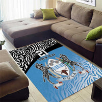 Botswana Cricket Custom Area Rug Baggy Blues Zebra Skins Pattern - Wonder Print Shop
