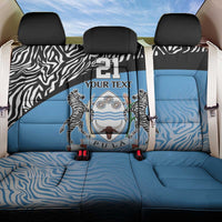 Botswana Cricket Custom Back Car Seat Cover Baggy Blues Zebra Skins Pattern - Wonder Print Shop