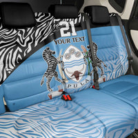 Botswana Cricket Custom Back Car Seat Cover Baggy Blues Zebra Skins Pattern - Wonder Print Shop