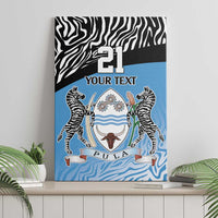 Botswana Cricket Custom Canvas Wall Art Baggy Blues Zebra Skins Pattern - Wonder Print Shop