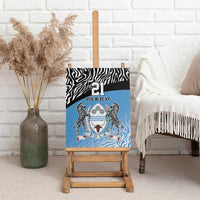 Botswana Cricket Custom Canvas Wall Art Baggy Blues Zebra Skins Pattern - Wonder Print Shop
