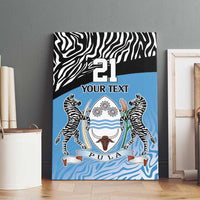 Botswana Cricket Custom Canvas Wall Art Baggy Blues Zebra Skins Pattern - Wonder Print Shop