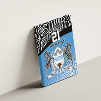 Botswana Cricket Custom Canvas Wall Art Baggy Blues Zebra Skins Pattern - Wonder Print Shop