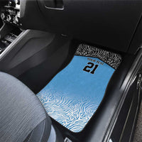Botswana Cricket Custom Car Mats Baggy Blues Zebra Skins Pattern - Wonder Print Shop