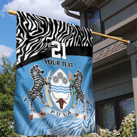 Botswana Cricket Custom Garden Flag Baggy Blues Zebra Skins Pattern - Wonder Print Shop