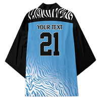 Botswana Cricket Custom Kimono Baggy Blues Zebra Skins Pattern - Wonder Print Shop