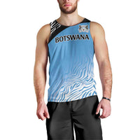 Botswana Cricket Custom Men Tank Top Baggy Blues Zebra Skins Pattern - Wonder Print Shop