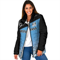 Botswana Cricket Custom Padded Jacket Baggy Blues Zebra Skins Pattern - Wonder Print Shop