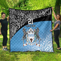 Botswana Cricket Custom Quilt Baggy Blues Zebra Skins Pattern - Wonder Print Shop