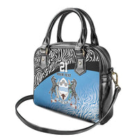 Botswana Cricket Custom Shoulder Handbag Baggy Blues Zebra Skins Pattern - Wonder Print Shop