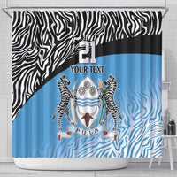 Botswana Cricket Custom Shower Curtain Baggy Blues Zebra Skins Pattern - Wonder Print Shop