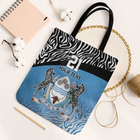Botswana Cricket Custom Tote Bag Baggy Blues Zebra Skins Pattern - Wonder Print Shop