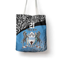 Botswana Cricket Custom Tote Bag Baggy Blues Zebra Skins Pattern - Wonder Print Shop