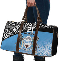 Botswana Cricket Custom Travel Bag Baggy Blues Zebra Skins Pattern - Wonder Print Shop