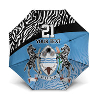 Botswana Cricket Custom Umbrella Baggy Blues Zebra Skins Pattern - Wonder Print Shop