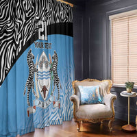 Botswana Cricket Custom Window Curtain Baggy Blues Zebra Skins Pattern - Wonder Print Shop