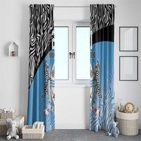 Botswana Cricket Custom Window Curtain Baggy Blues Zebra Skins Pattern - Wonder Print Shop