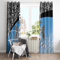Botswana Cricket Custom Window Curtain Baggy Blues Zebra Skins Pattern - Wonder Print Shop