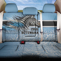 Botswana Independence Day 1966 Back Car Seat Cover Tribal Zebra Skins Pattern - Wonder Print Shop