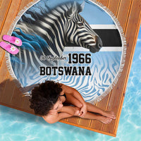 Botswana Independence Day 1966 Beach Blanket Tribal Zebra Skins Pattern - Wonder Print Shop
