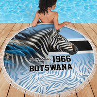 Botswana Independence Day 1966 Beach Blanket Tribal Zebra Skins Pattern - Wonder Print Shop