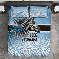 Botswana Independence Day 1966 Bedding Set Tribal Zebra Skins Pattern - Wonder Print Shop