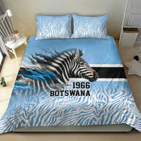 Botswana Independence Day 1966 Bedding Set Tribal Zebra Skins Pattern - Wonder Print Shop