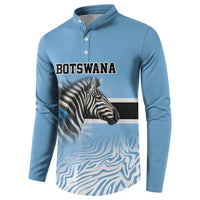 Botswana Independence Day 1966 Button Sweatshirt Tribal Zebra Skins Pattern - Wonder Print Shop