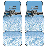 Botswana Independence Day 1966 Car Mats Tribal Zebra Skins Pattern - Wonder Print Shop
